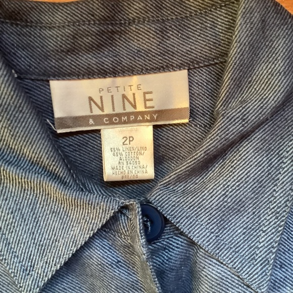 Nine & Co. Size 2 petite linen cotton pants jacket outfit - Picture 2 of 8